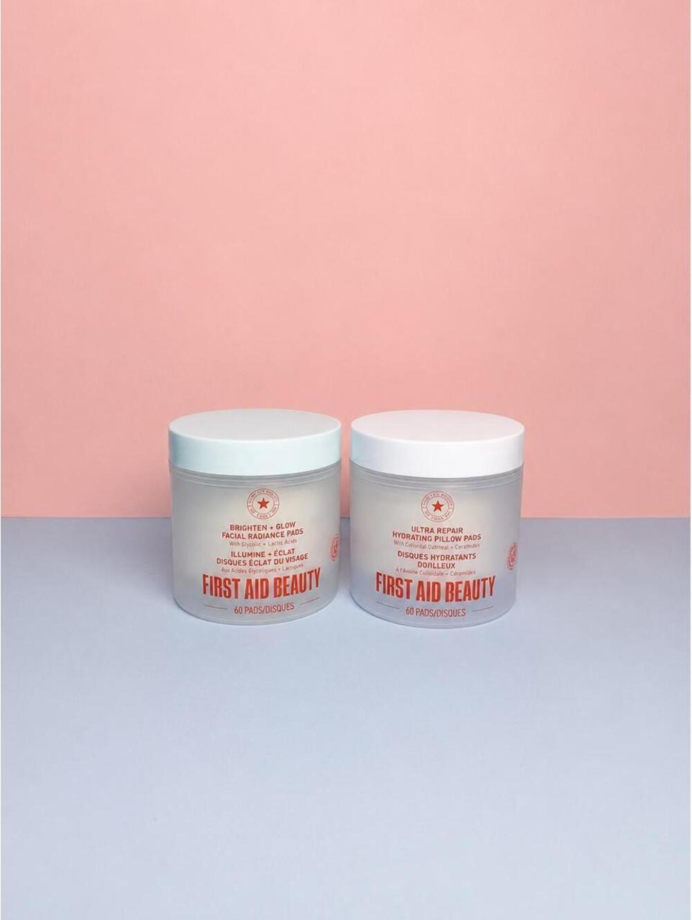 First Aid Beauty AM/PM Pads: Facial Radiance Pads 60ct & Hydrating Pillow pads